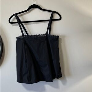 Susana Monaco Black Camisole with Lace Trim